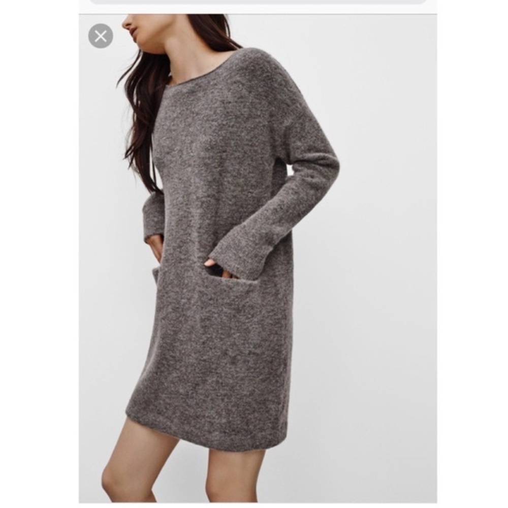 Cozy Gray Knit Dress